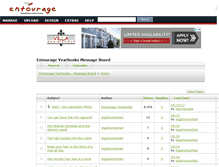 Tablet Screenshot of messages.entourageyearbooks.com